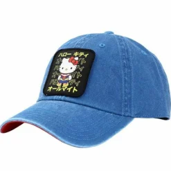 Sanrio x My Hero Academia - Hello Kitty Embroidered Patch Pigment Dyed Adjustable Hat