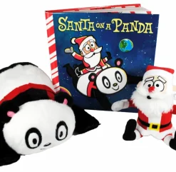Santa on a Panda - The Original Santa on a Panda! Plush & Hardcover Book Gift Set