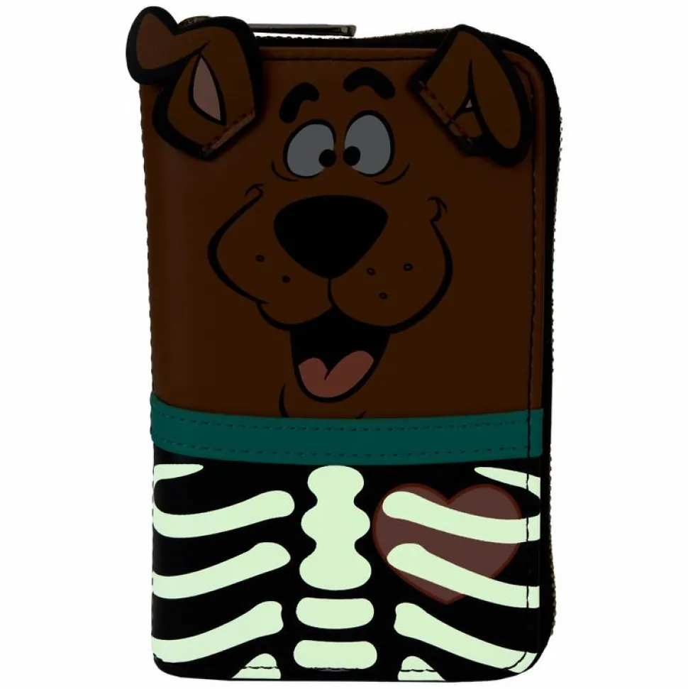 Scooby Doo - Skeleton Cosplay Glow in the Dark 4" Faux Leather Zip-Around Wallet