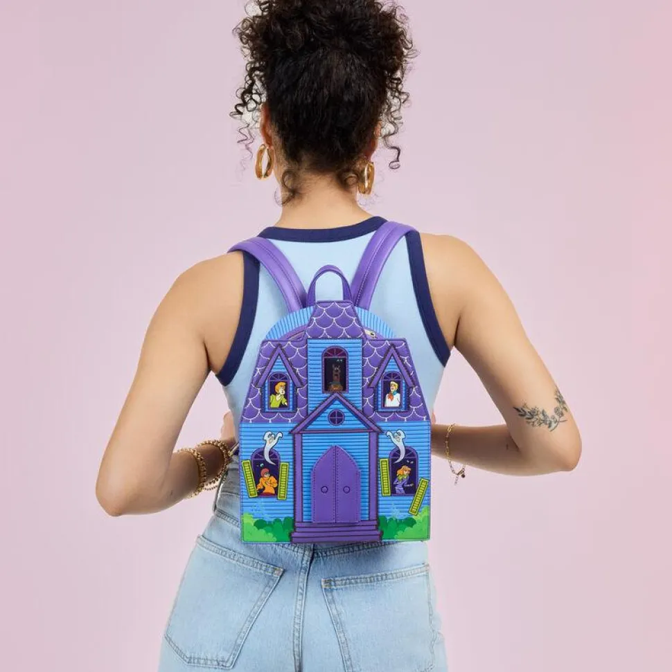 Scooby-Doo - Haunted Mansion Lenticular 10" Faux Leather Mini Backpack