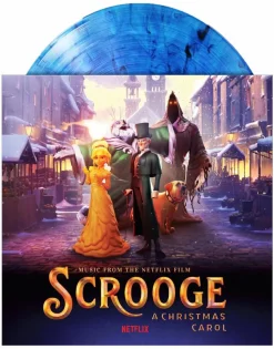Scrooge: A Christmas Carol (2022) - Music from the Netflix Film LP Vinyl Record (Blue & Black Smoke Coloured Vinyl)