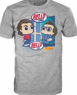 Seinfeld - Jerry & Newman Pop! Tees Unisex Grey T-Shirt