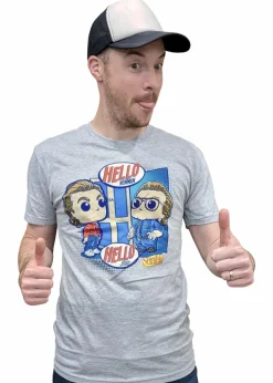 Seinfeld - Jerry & Newman Pop! Tees Unisex Grey T-Shirt
