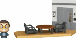 Seinfeld - Newman with Jerry’s Apartment Diorama Mini Moments Vinyl Figure
