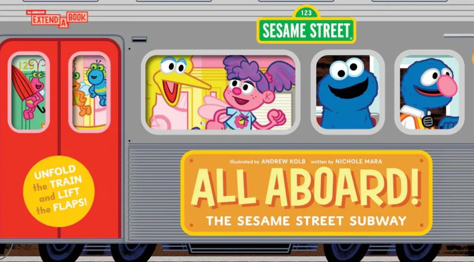 Sesame Street - All Aboard! The Sesame Street Subway Extend-A-Book Hardcover Book