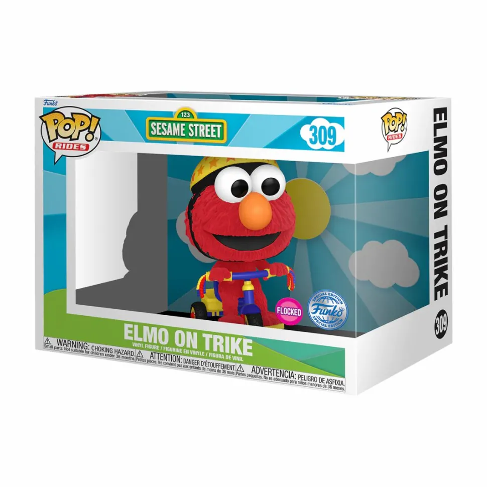 Sesame Street - Elmo on Trike Flocked Pop! Rides Vinyl Figure