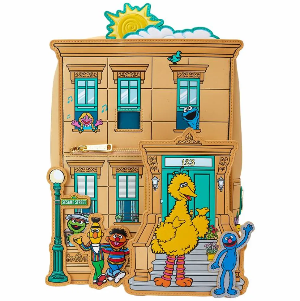 Sesame Street - Neighborhood Friends 12" Faux Leather Mini Backpack