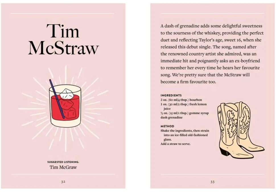 Shake It Up: Delicious Cocktails Inspired by the Music of Taylor Swift Hardcover Book