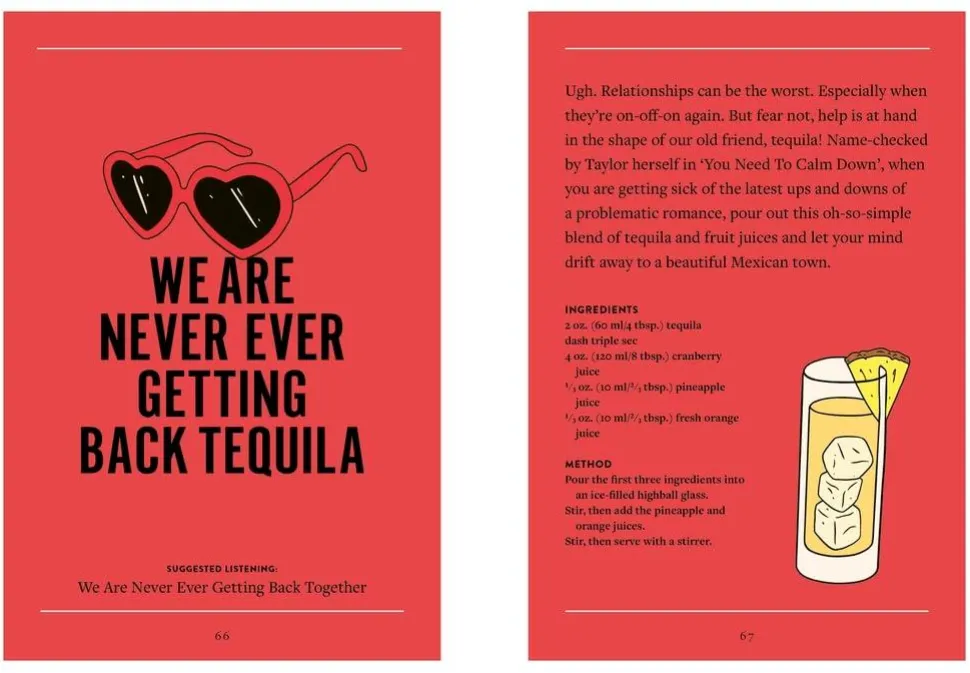 Shake It Up: Delicious Cocktails Inspired by the Music of Taylor Swift Hardcover Book