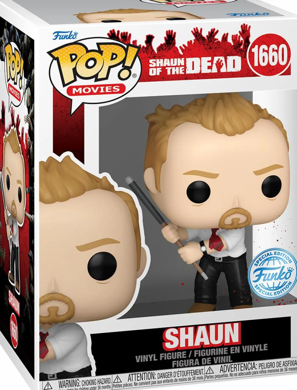 Shaun of the Dead - Shaun with Pool Cue Pop! Vinyl Figure