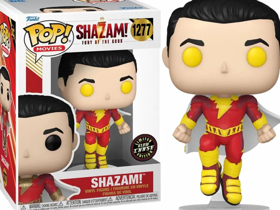 Shazam! Fury of the Gods (2023) - Shazam! Pop! Vinyl Figure in Acrylic Pop! Protector (Chase Variant)