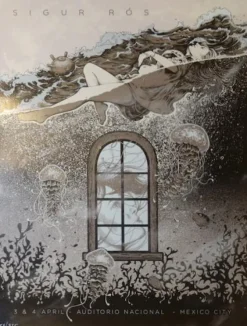 Sigur Ros - Auditorio Nacional Mexico City April 2017 Silkscreen Art Print by Alex Wezta (LE 275)