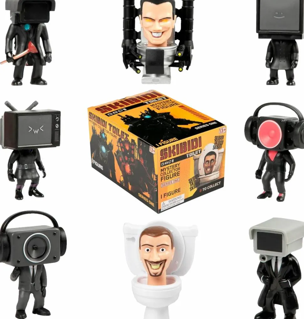 Skibidi Toilet - Mystery Collector Figure Series 01 Blind Box Vinyl Figure (Display of 9)