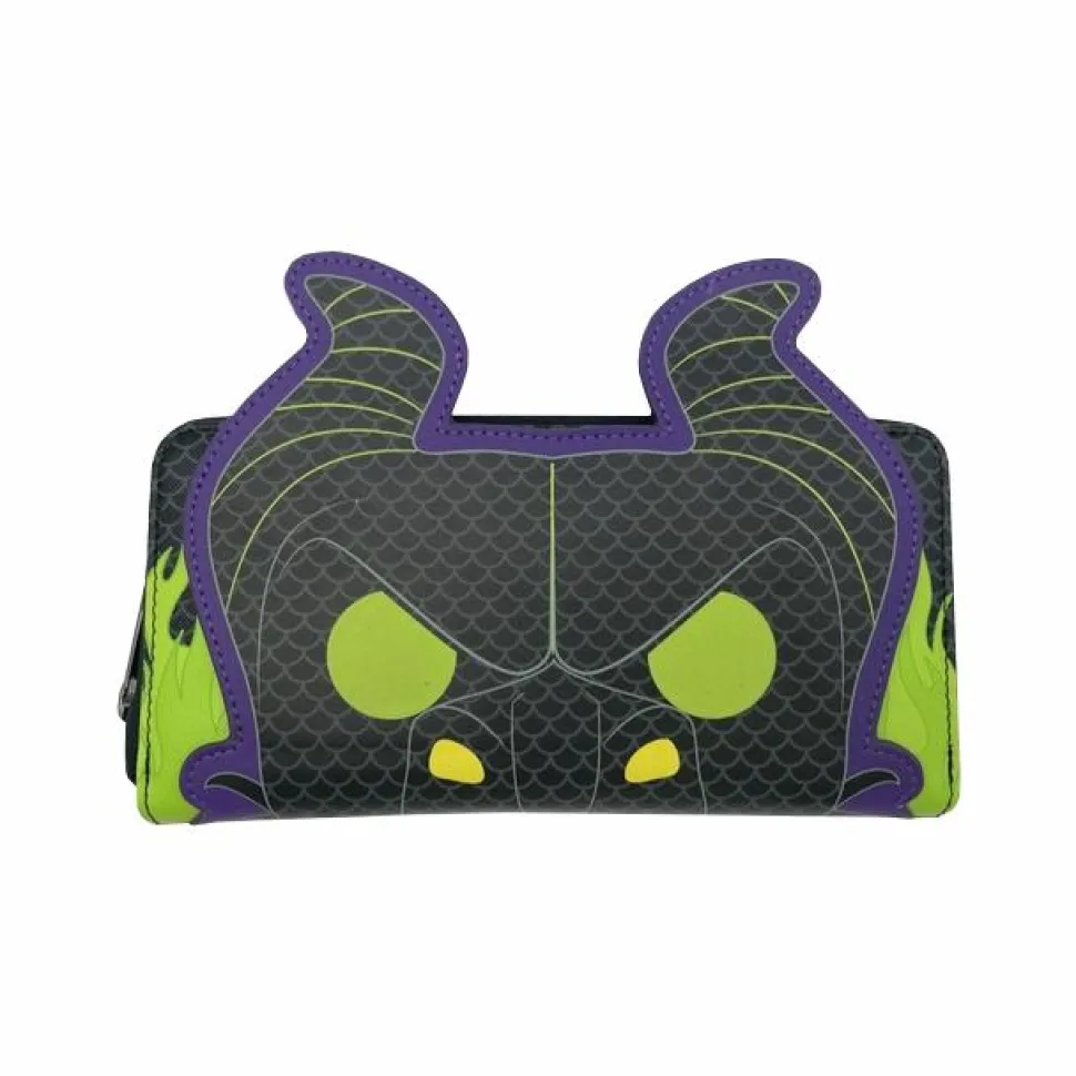 Sleeping Beauty (1959) - Pop! Maleficent Dragon Cosplay 4” Faux Leather Zip-Around Wallet