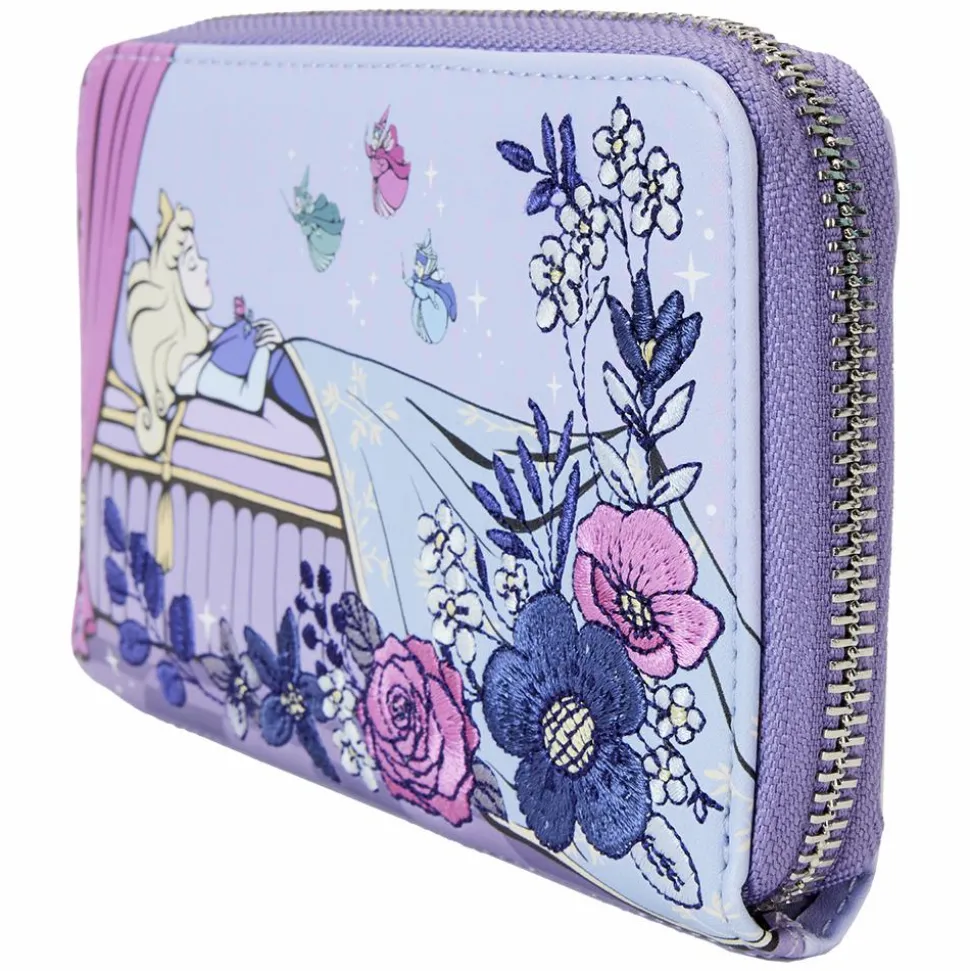 Sleeping Beauty (1959) - 65th Anniversary Floral Scene 4" Faux Leather Zip-Around Wallet