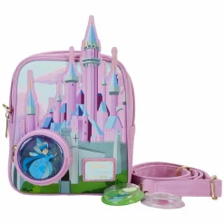 Sleeping Beauty (1959) - Three Good Fairies Stained Glass 8” Faux Leather Crossbody Bag