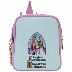 Sleeping Beauty (1959) - Three Good Fairies Stained Glass 8” Faux Leather Crossbody Bag