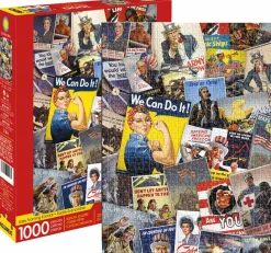 Smithsonian - War Posters Collage 1000 Piece Jigsaw Puzzle