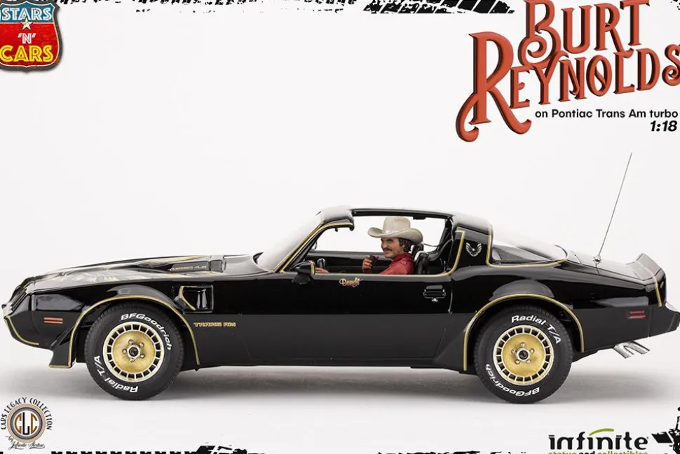 Smokey and the Bandit (1977) - Burt Reynolds as Bo "The Bandit" Darville in Pontiac Firebird Trans Am 1/18th Scale Replica Statue