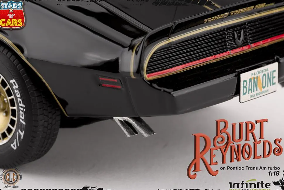 Smokey and the Bandit (1977) - Burt Reynolds as Bo "The Bandit" Darville in Pontiac Firebird Trans Am 1/18th Scale Replica Statue