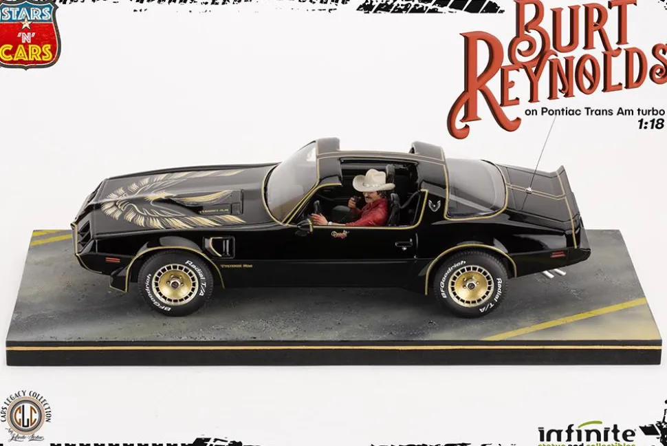 Smokey and the Bandit (1977) - Burt Reynolds as Bo "The Bandit" Darville in Pontiac Firebird Trans Am 1/18th Scale Replica Statue