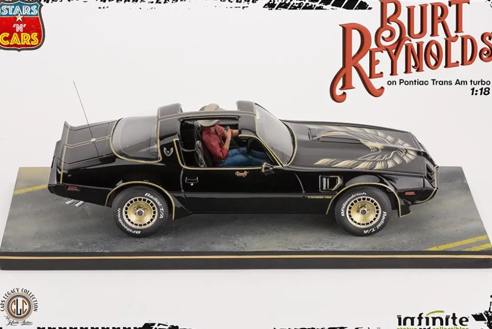 Smokey and the Bandit (1977) - Burt Reynolds as Bo "The Bandit" Darville in Pontiac Firebird Trans Am 1/18th Scale Replica Statue