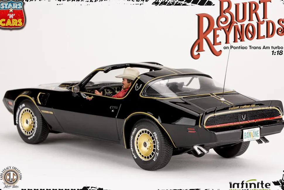 Smokey and the Bandit (1977) - Burt Reynolds as Bo "The Bandit" Darville in Pontiac Firebird Trans Am 1/18th Scale Replica Statue