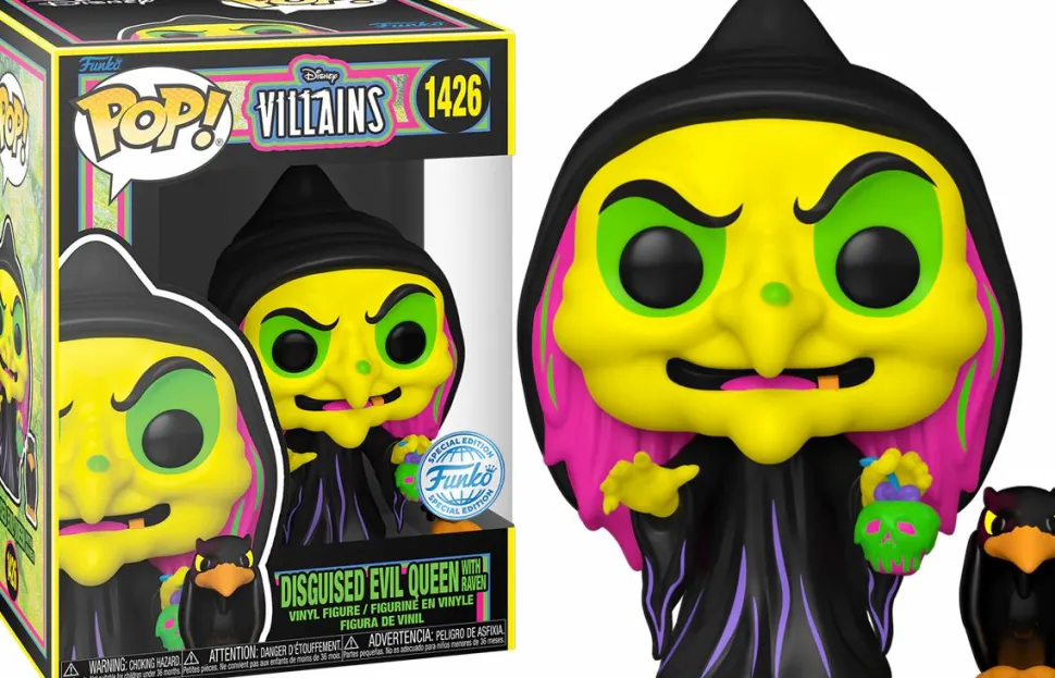 Snow White (1937) - Disguised Evil Queen with Raven Blacklight Pop! Vinyl Figure