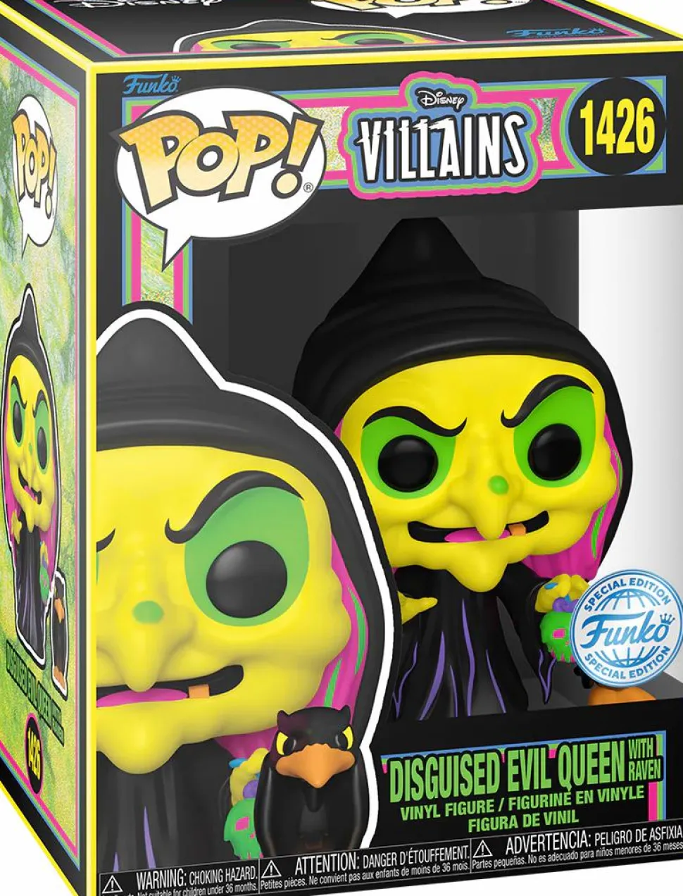 Snow White (1937) - Disguised Evil Queen with Raven Blacklight Pop! Vinyl Figure