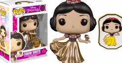 Snow White and the Seven Dwarfs - Snow White Gold Ultimate Disney Princess Pop! Vinyl Figure with Enamel Pin (Funko / Popcultcha Exclusive)