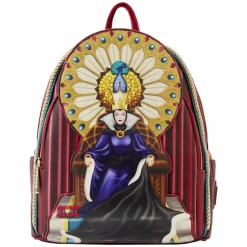 Snow White and the Seven Dwarfs (1937) - Evil Queen Throne 10” Faux Leather Mini Backpack