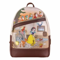 Snow White and The Seven Dwarfs (1937) - Multi-Scene 12” Faux Leather Mini Backpack