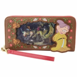 Snow White and the Seven Dwarfs (1937) - Snow White Lenticular Princess Series 4” Faux Leather Zip-Around Wristlet