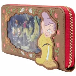Snow White and the Seven Dwarfs (1937) - Snow White Lenticular Princess Series 4” Faux Leather Zip-Around Wristlet