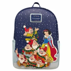 Snow White and the Seven Dwarfs (1937) - Holiday 12” Faux Leather Mini Backpack