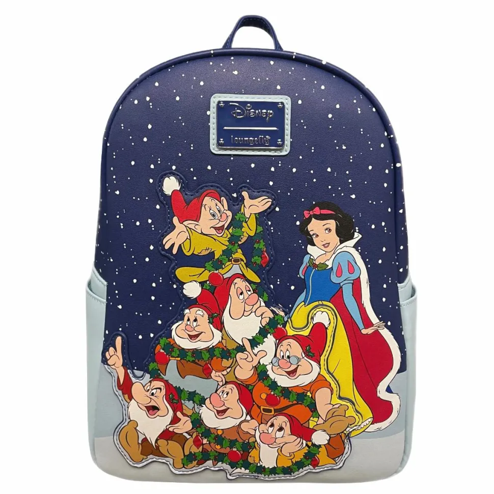 Snow White and the Seven Dwarfs (1937) - Holiday 12” Faux Leather Mini Backpack