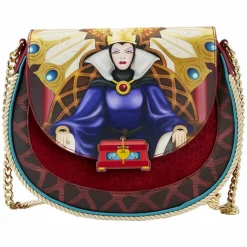Snow White and the Seven Dwarfs (1937) - Evil Queen Throne 8” Faux Leather Crossbody Bag