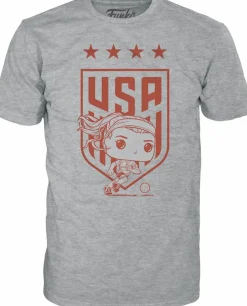 Soccer - Rose Lavelle USA (USWNT) Pop! Tees Unisex Grey T-Shirt