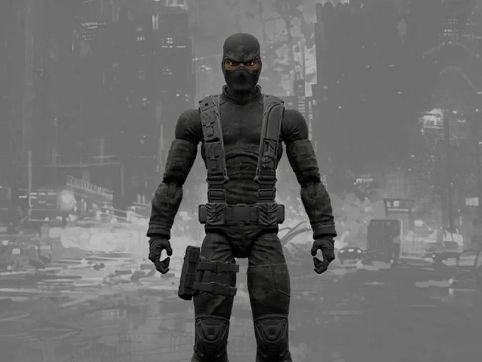 Soldiers of Fortune - Close Combat Operative (Black Camo) 1/12th Scale Action Figure