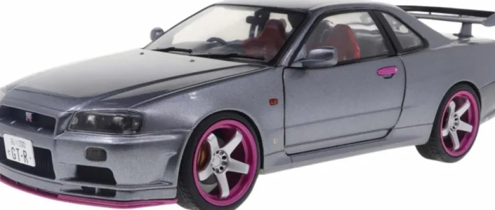 Solido Cars - 1999 Nissan Skyline GT-R (R34) 1/18th Scale Die-Cast Vehicle Replica