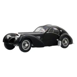 Solido Cars - Black 1937 Bugatti Type 57 SC Atlantic 1/18th Scale Die-Cast Vehicle Replica