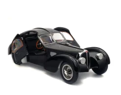 Solido Cars - Black 1937 Bugatti Type 57 SC Atlantic 1/18th Scale Die-Cast Vehicle Replica