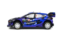 Solido Cars - Blue Ford Puma Rally1 Hybrid (#9 Serderidis / Miclotte 2022 Kenya Safari Rally) 1/18th Scale Die-Cast Vehicle Replica
