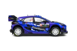 Solido Cars - Blue Ford Puma Rally1 Hybrid (#9 Serderidis / Miclotte 2022 Kenya Safari Rally) 1/18th Scale Die-Cast Vehicle Replica