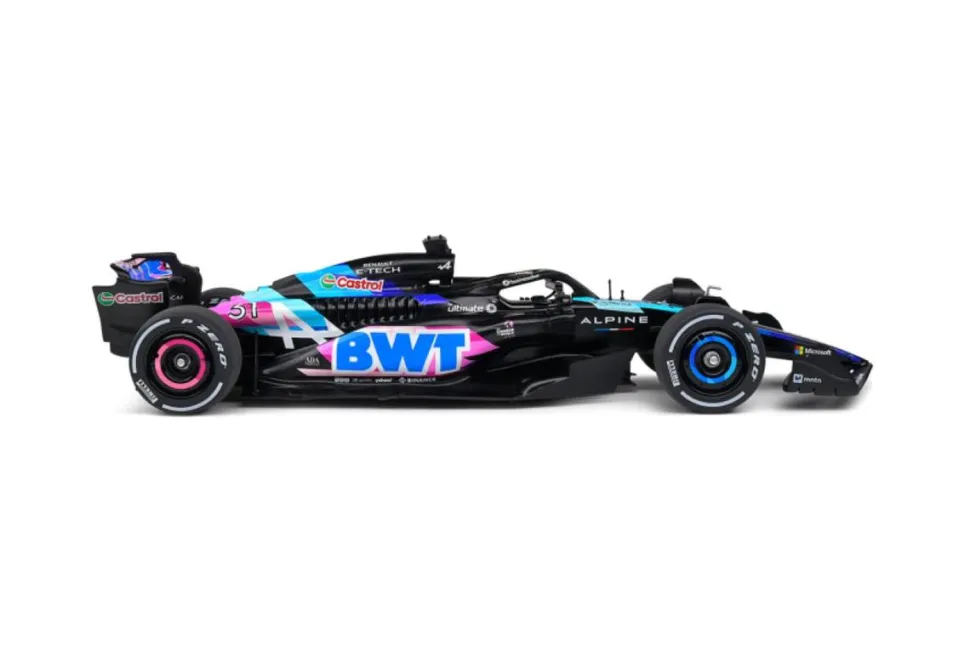 Solido Cars - Esteban Ocon's 2024 Alpine A524 Formula 1 Racing Car (Presentation Version) 1/18th Scale Die-Cast Vehicle Replica