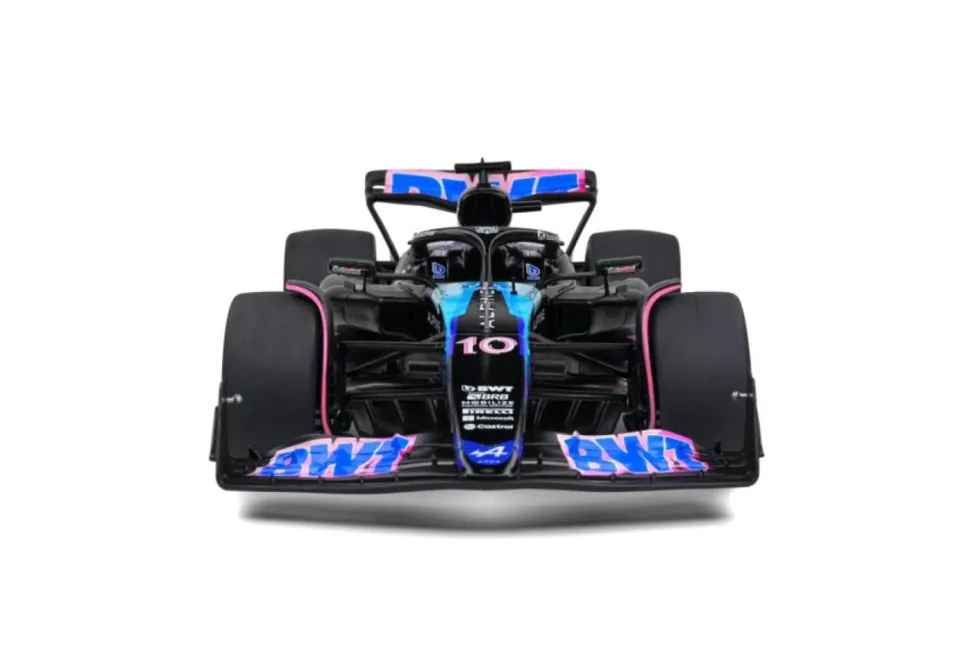 Solido Cars - Esteban Ocon's 2024 Alpine A524 Formula 1 Racing Car (Presentation Version) 1/18th Scale Die-Cast Vehicle Replica