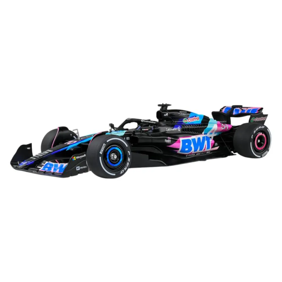 Solido Cars - Esteban Ocon's 2024 Alpine A524 Formula 1 Racing Car (Presentation Version) 1/18th Scale Die-Cast Vehicle Replica