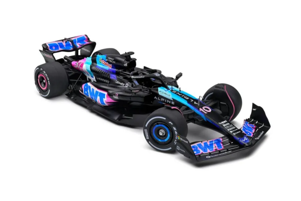 Solido Cars - Esteban Ocon's 2024 Alpine A524 Formula 1 Racing Car (Presentation Version) 1/18th Scale Die-Cast Vehicle Replica