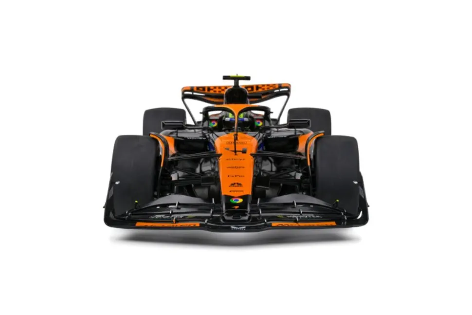 Solido Cars - Lando Norris' 2024 McLaren MCL38 Formula 1 Racing Car (Miami Grand Prix) 1/18th Scale Die-Cast Vehicle Replica