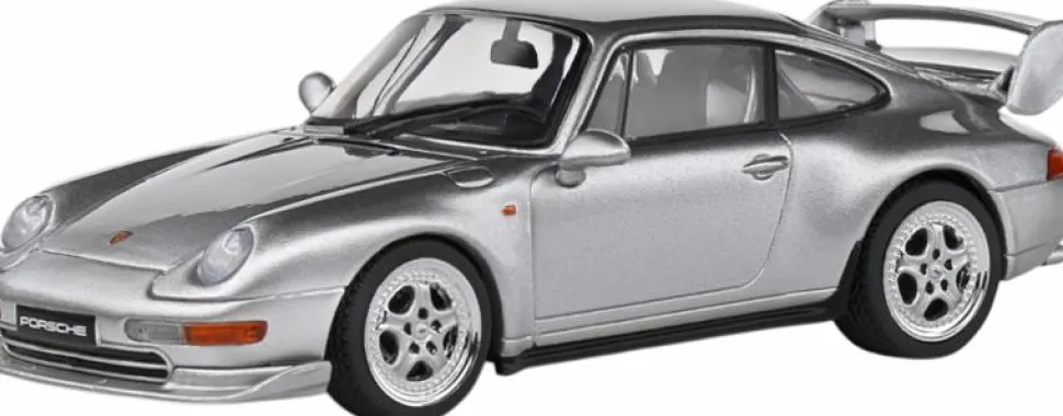 Solido Cars - Silver 1993 Porsche 911 (993) RS Clubsport Polar 1/43 Scale Die-Cast Vehicle Replica